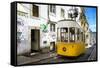 Welcome to Portugal Collection - Bica Elevator Yellow Tram in Lisbon-Philippe Hugonnard-Framed Stretched Canvas