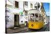 Welcome to Portugal Collection - Bica Elevator Yellow Tram in Lisbon-Philippe Hugonnard-Stretched Canvas
