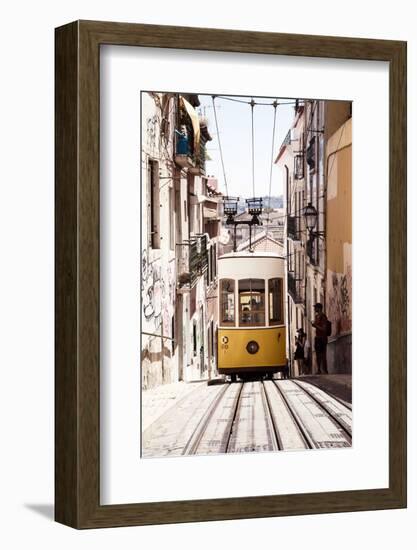 Welcome to Portugal Collection - Bica Yellow Tram II-Philippe Hugonnard-Framed Photographic Print