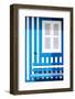 Welcome to Portugal Collection - Colorful Facade with Blue and Blue Marine Stripes-Philippe Hugonnard-Framed Photographic Print