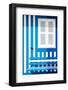 Welcome to Portugal Collection - Colorful Facade with Blue and Blue Marine Stripes-Philippe Hugonnard-Framed Photographic Print