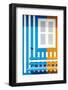Welcome to Portugal Collection - Colorful Facade with Blue and Orange Stripes-Philippe Hugonnard-Framed Photographic Print