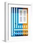 Welcome to Portugal Collection - Colorful Facade with Blue and Orange Stripes-Philippe Hugonnard-Framed Photographic Print