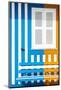 Welcome to Portugal Collection - Colorful Facade with Blue and Orange Stripes-Philippe Hugonnard-Mounted Photographic Print