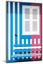 Welcome to Portugal Collection - Colorful Facade with Blue and Pink Stripes-Philippe Hugonnard-Mounted Photographic Print