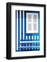 Welcome to Portugal Collection - Colorful Facade with Blue Marine and Blue Stripes-Philippe Hugonnard-Framed Photographic Print