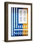 Welcome to Portugal Collection - Colorful Facade with Blue Marine and Orange Stripes-Philippe Hugonnard-Framed Photographic Print