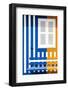 Welcome to Portugal Collection - Colorful Facade with Blue Marine and Orange Stripes-Philippe Hugonnard-Framed Photographic Print