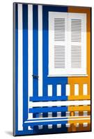 Welcome to Portugal Collection - Colorful Facade with Blue Marine and Orange Stripes-Philippe Hugonnard-Mounted Photographic Print