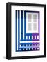 Welcome to Portugal Collection - Colorful Facade with Blue Marine and Purple Stripes-Philippe Hugonnard-Framed Photographic Print