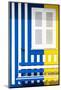 Welcome to Portugal Collection - Colorful Facade with Blue Marine and Yellow Stripes-Philippe Hugonnard-Mounted Photographic Print