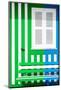 Welcome to Portugal Collection - Colorful Facade with Green and Blue Stripes-Philippe Hugonnard-Mounted Photographic Print