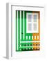 Welcome to Portugal Collection - Colorful Facade with Green and Orange Stripes-Philippe Hugonnard-Framed Photographic Print