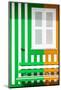 Welcome to Portugal Collection - Colorful Facade with Green and Orange Stripes-Philippe Hugonnard-Mounted Photographic Print