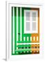 Welcome to Portugal Collection - Colorful Facade with Green and Orange Stripes-Philippe Hugonnard-Framed Photographic Print