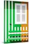 Welcome to Portugal Collection - Colorful Facade with Green and Orange Stripes-Philippe Hugonnard-Mounted Photographic Print