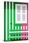 Welcome to Portugal Collection - Colorful Facade with Green and Pink Stripes-Philippe Hugonnard-Stretched Canvas