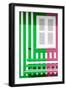 Welcome to Portugal Collection - Colorful Facade with Green and Pink Stripes-Philippe Hugonnard-Framed Photographic Print