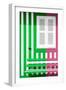 Welcome to Portugal Collection - Colorful Facade with Green and Pink Stripes-Philippe Hugonnard-Framed Photographic Print