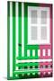 Welcome to Portugal Collection - Colorful Facade with Green and Pink Stripes-Philippe Hugonnard-Mounted Photographic Print