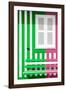 Welcome to Portugal Collection - Colorful Facade with Green and Pink Stripes-Philippe Hugonnard-Framed Photographic Print