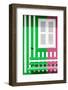 Welcome to Portugal Collection - Colorful Facade with Green and Pink Stripes-Philippe Hugonnard-Framed Photographic Print