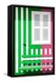 Welcome to Portugal Collection - Colorful Facade with Green and Pink Stripes-Philippe Hugonnard-Framed Stretched Canvas