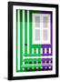 Welcome to Portugal Collection - Colorful Facade with Green and Purple Stripes-Philippe Hugonnard-Framed Photographic Print