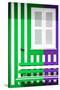 Welcome to Portugal Collection - Colorful Facade with Green and Purple Stripes-Philippe Hugonnard-Stretched Canvas
