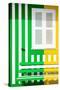 Welcome to Portugal Collection - Colorful Facade with Green and Yellow Stripes-Philippe Hugonnard-Stretched Canvas