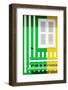 Welcome to Portugal Collection - Colorful Facade with Green and Yellow Stripes-Philippe Hugonnard-Framed Photographic Print