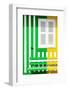 Welcome to Portugal Collection - Colorful Facade with Green and Yellow Stripes-Philippe Hugonnard-Framed Photographic Print