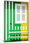 Welcome to Portugal Collection - Colorful Facade with Green and Yellow Stripes-Philippe Hugonnard-Mounted Photographic Print