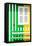 Welcome to Portugal Collection - Colorful Facade with Green and Yellow Stripes-Philippe Hugonnard-Framed Stretched Canvas