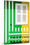 Welcome to Portugal Collection - Colorful Facade with Green and Yellow Stripes-Philippe Hugonnard-Mounted Photographic Print