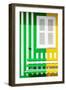 Welcome to Portugal Collection - Colorful Facade with Green and Yellow Stripes-Philippe Hugonnard-Framed Photographic Print