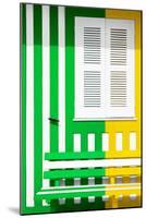 Welcome to Portugal Collection - Colorful Facade with Green and Yellow Stripes-Philippe Hugonnard-Mounted Photographic Print