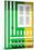 Welcome to Portugal Collection - Colorful Facade with Green and Yellow Stripes-Philippe Hugonnard-Mounted Photographic Print