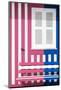 Welcome to Portugal Collection - Colorful Facade with Pink and Blue Marine Stripes-Philippe Hugonnard-Mounted Photographic Print