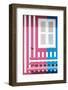 Welcome to Portugal Collection - Colorful Facade with Pink and Blue Stripes-Philippe Hugonnard-Framed Photographic Print