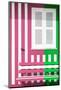 Welcome to Portugal Collection - Colorful Facade with Pink and Green Stripes-Philippe Hugonnard-Mounted Photographic Print