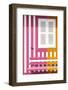 Welcome to Portugal Collection - Colorful Facade with Pink and Orange Stripes-Philippe Hugonnard-Framed Photographic Print