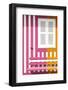 Welcome to Portugal Collection - Colorful Facade with Pink and Orange Stripes-Philippe Hugonnard-Framed Photographic Print