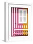 Welcome to Portugal Collection - Colorful Facade with Pink and Orange Stripes-Philippe Hugonnard-Framed Photographic Print