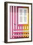 Welcome to Portugal Collection - Colorful Facade with Pink and Orange Stripes-Philippe Hugonnard-Framed Photographic Print