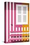 Welcome to Portugal Collection - Colorful Facade with Pink and Orange Stripes-Philippe Hugonnard-Stretched Canvas