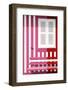 Welcome to Portugal Collection - Colorful Facade with Pink and Red Stripes-Philippe Hugonnard-Framed Photographic Print