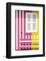 Welcome to Portugal Collection - Colorful Facade with Pink and Yellow Stripes-Philippe Hugonnard-Framed Photographic Print