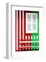 Welcome to Portugal Collection - Colorful Facade with Red and Green Stripes-Philippe Hugonnard-Framed Photographic Print