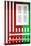 Welcome to Portugal Collection - Colorful Facade with Red and Green Stripes-Philippe Hugonnard-Mounted Photographic Print